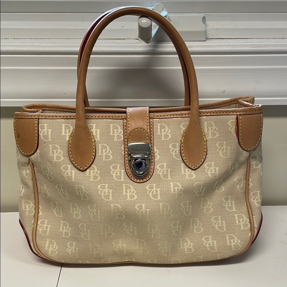Dooney & Burke beige and tan Tote Bag